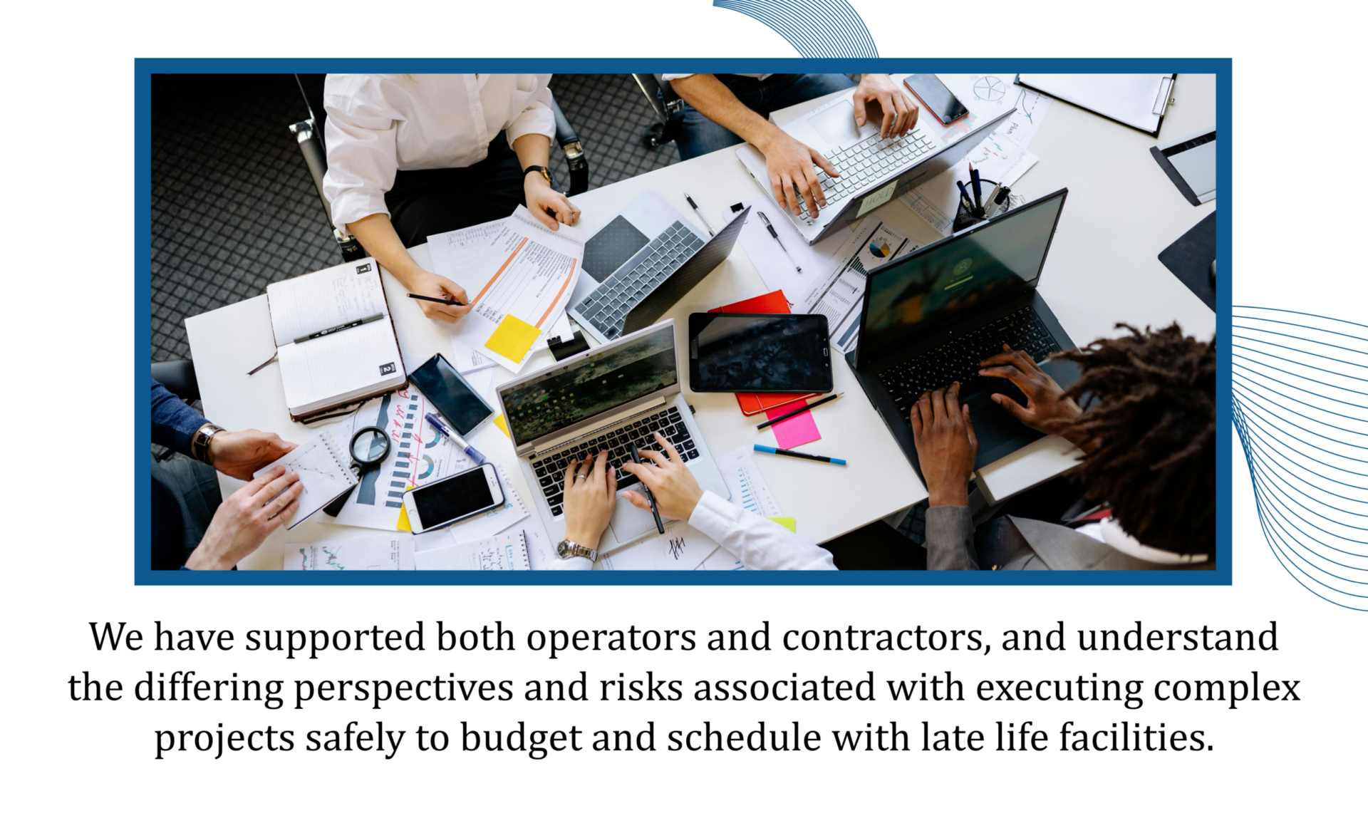 project management engineering team planning offshore subsea projects and pipeline removal operations