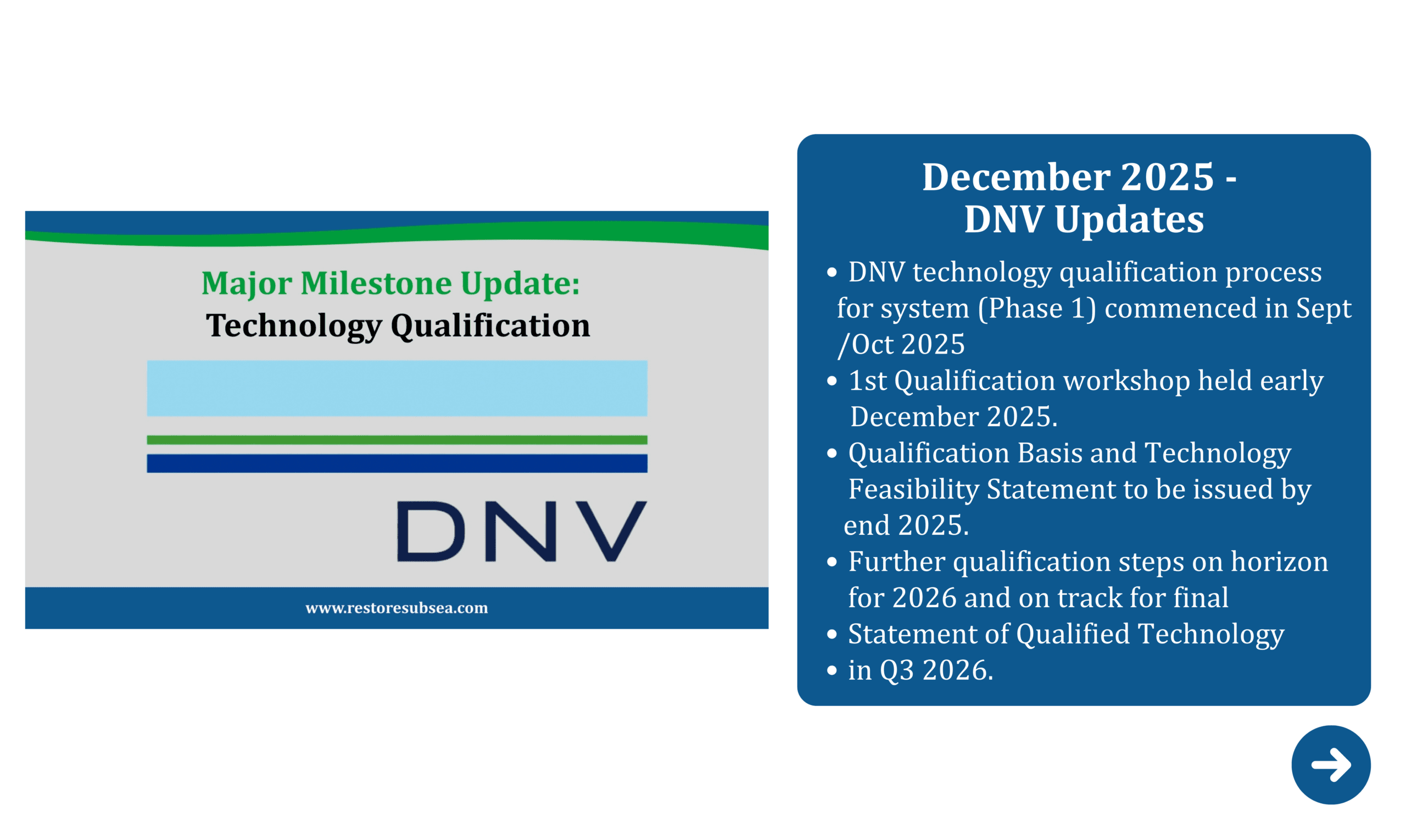 Restore Subsea milestone and achievement subsea engineering offshore decommissioning industry progress