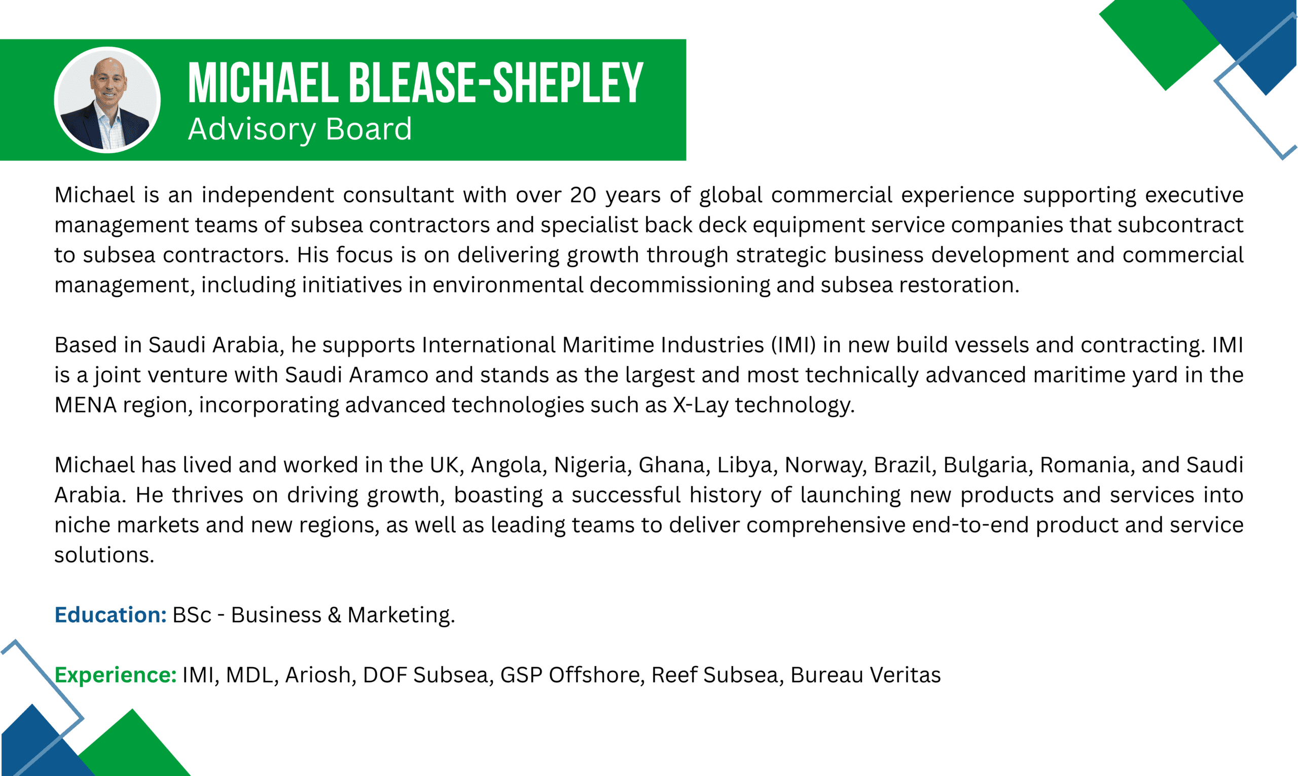 Subsea Commercial Strategy Advisor | Offshore Decommissioning & Maritime Growth Expert