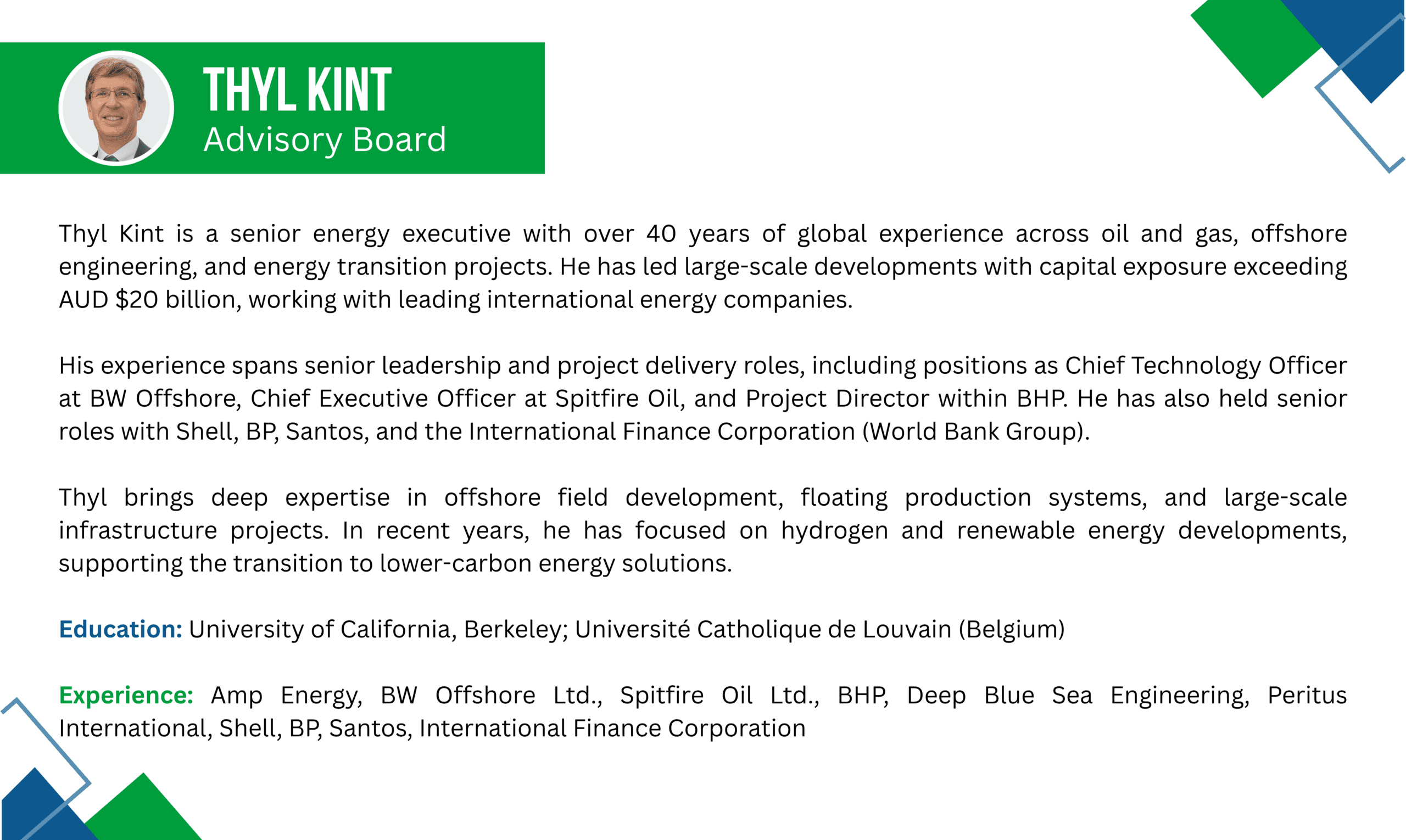Offshore Energy Transition & Infrastructure Expert | Hydrogen & Renewable Energy Advisor
